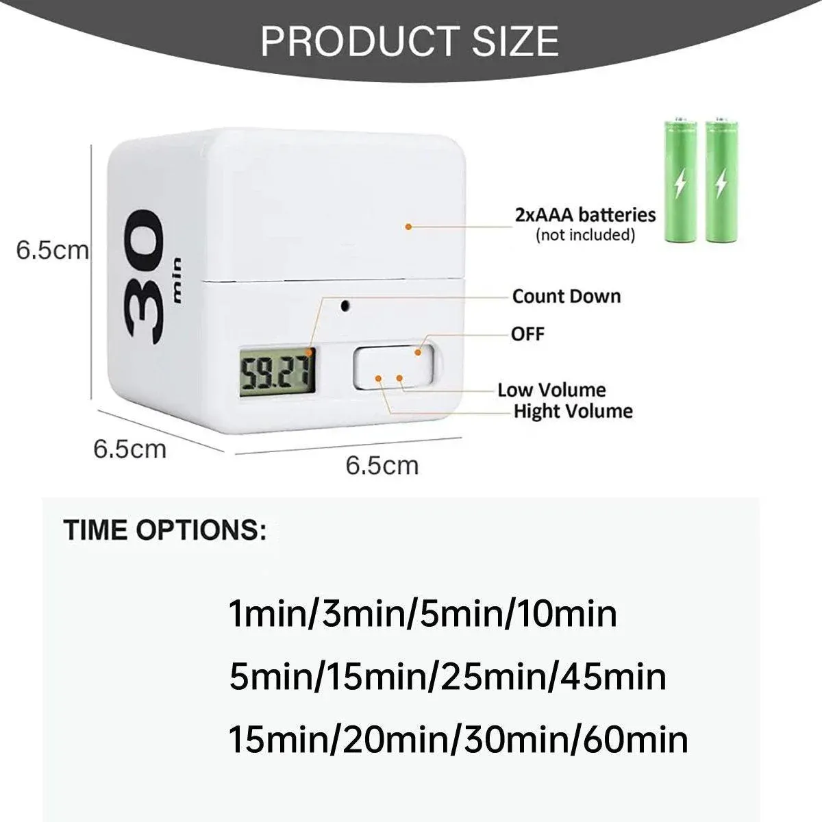 Cubic Timer for Students Time Management Study Exercise Reminder Tool view 4