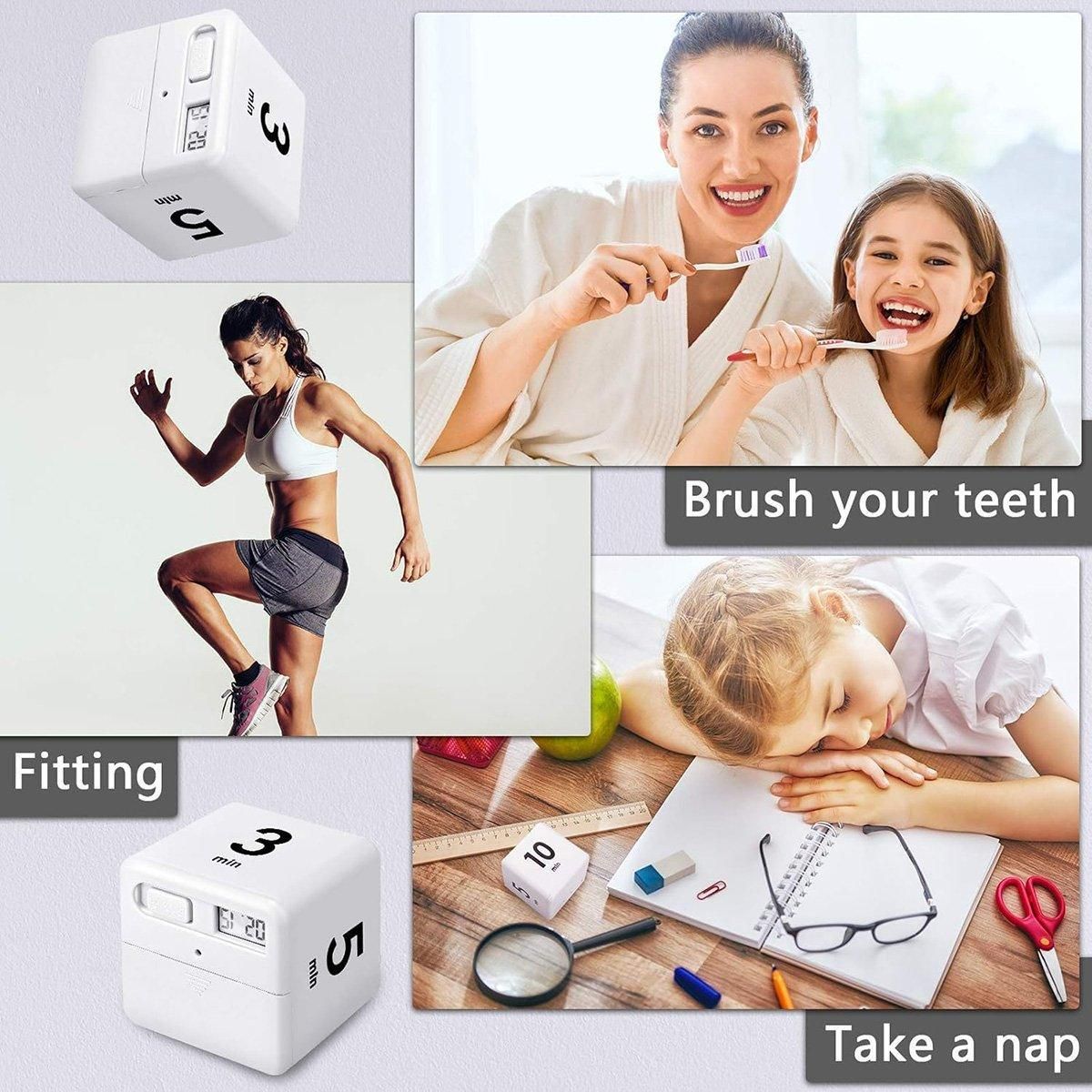 Cubic Timer for Students Time Management Study Exercise Reminder Tool view 6