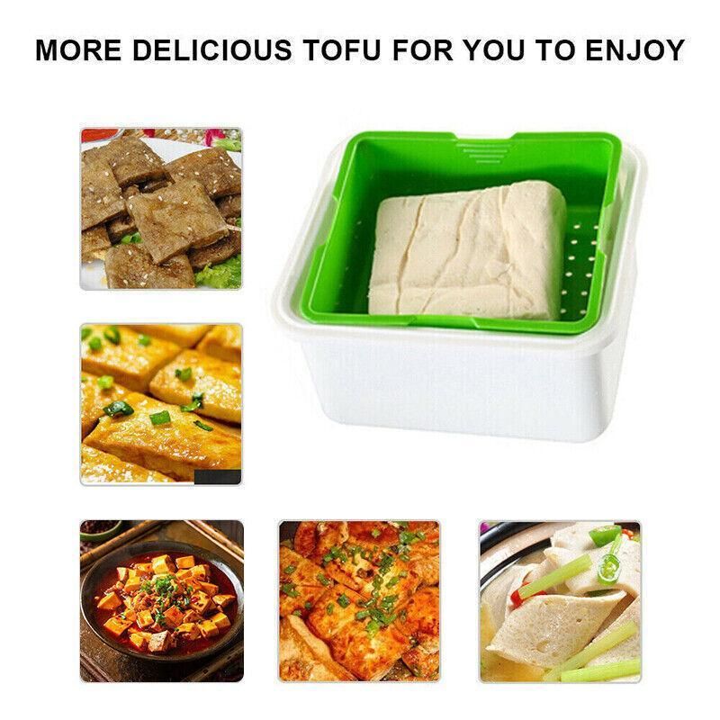 Simple Tofu Press/Marinating Dish, Removes Moisture From Tofu Automatically Au view 9