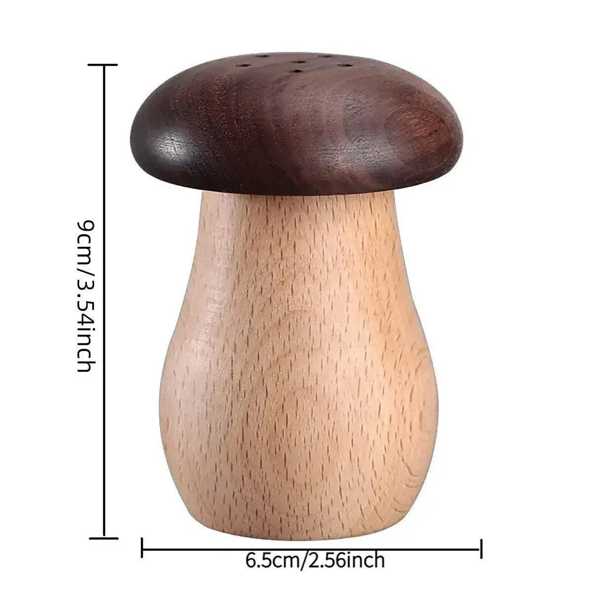 Solid Wood Toothpick Holder Black Walnut Beech Cute Mushroom Toothpick Box view 3
