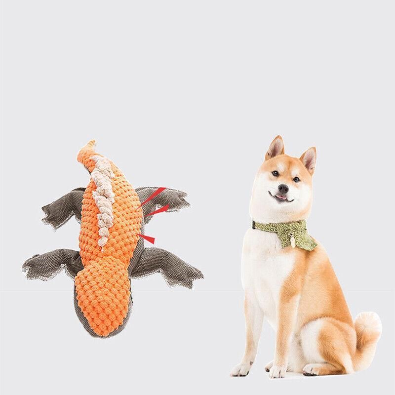 Squeaky Dog Toy Plush Chew Rope Pet Puppy Toys with Squeaker Crinkle for view 8