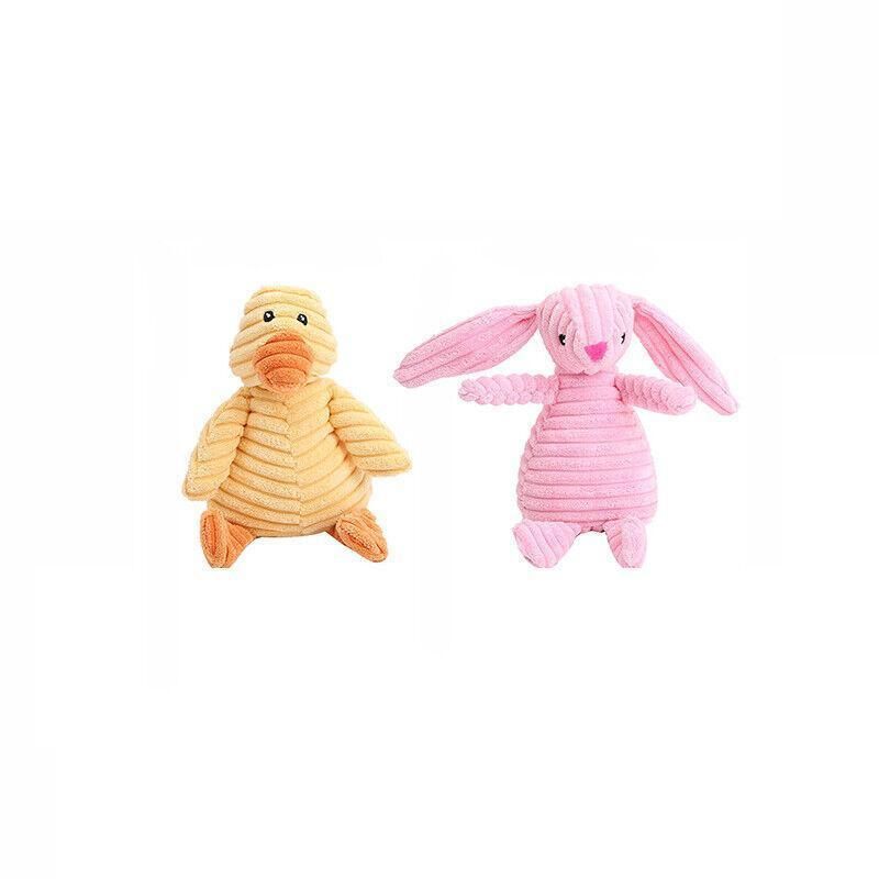Squeaky Dog Toy Plush Chew Rope Pet Puppy Toys with Squeaker Crinkle for view 9