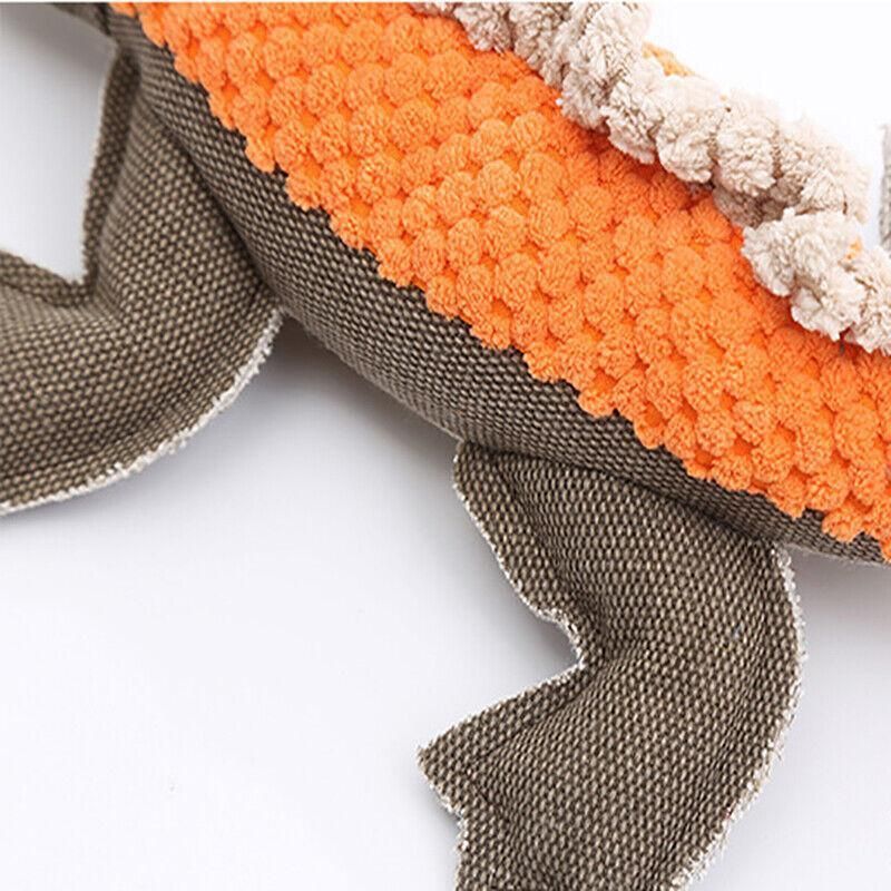 Squeaky Dog Toy Plush Chew Rope Pet Puppy Toys with Squeaker Crinkle for view 10