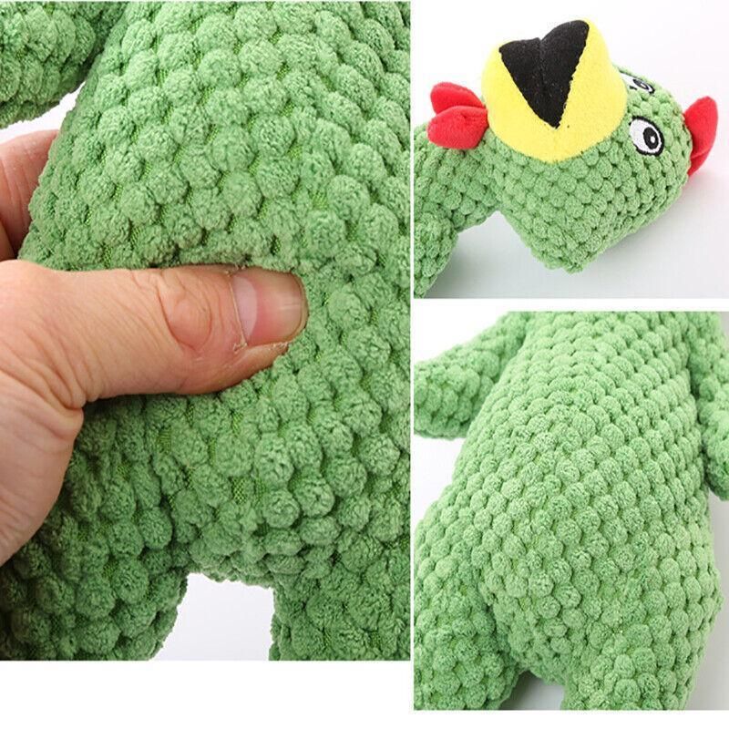 Squeaky Dog Toy Plush Chew Rope Pet Puppy Toys with Squeaker Crinkle for view 7