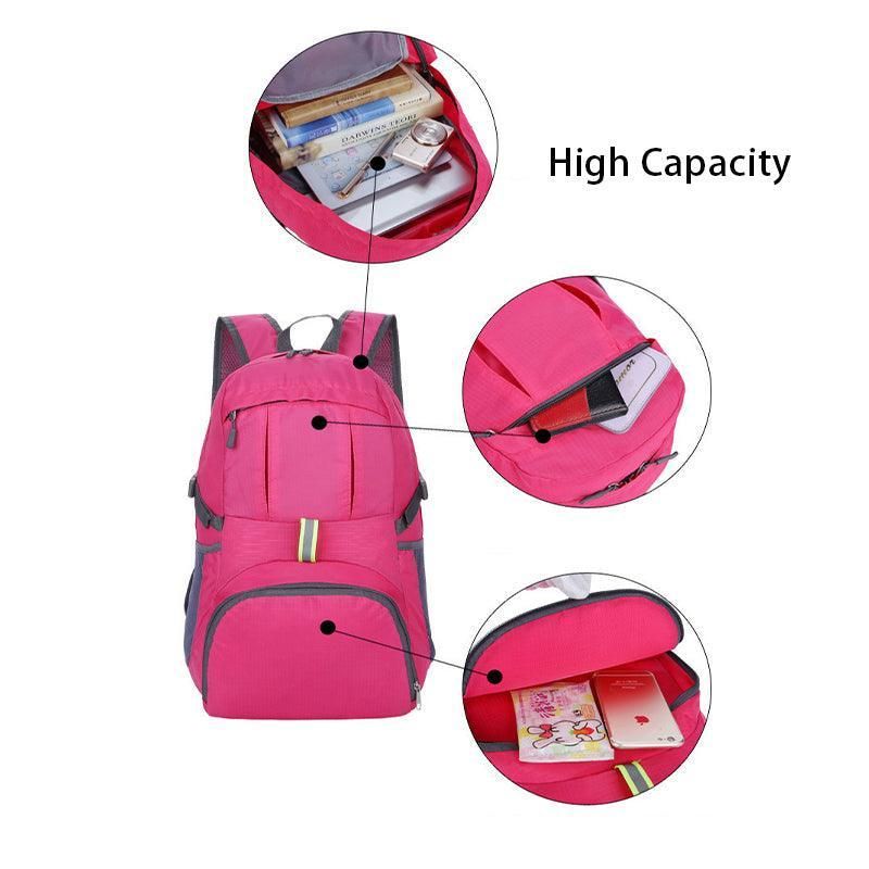 35L Light Foldable Outdoor Sports Backpack Camping Hiking Travel Bag - Rose Red view 7