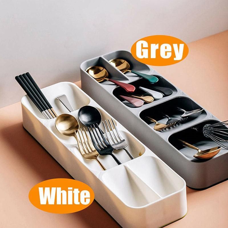 Kitchen Drawer Utensil Cutlery Tray Organizer Insert Spoon Fork Knife Divider view 4