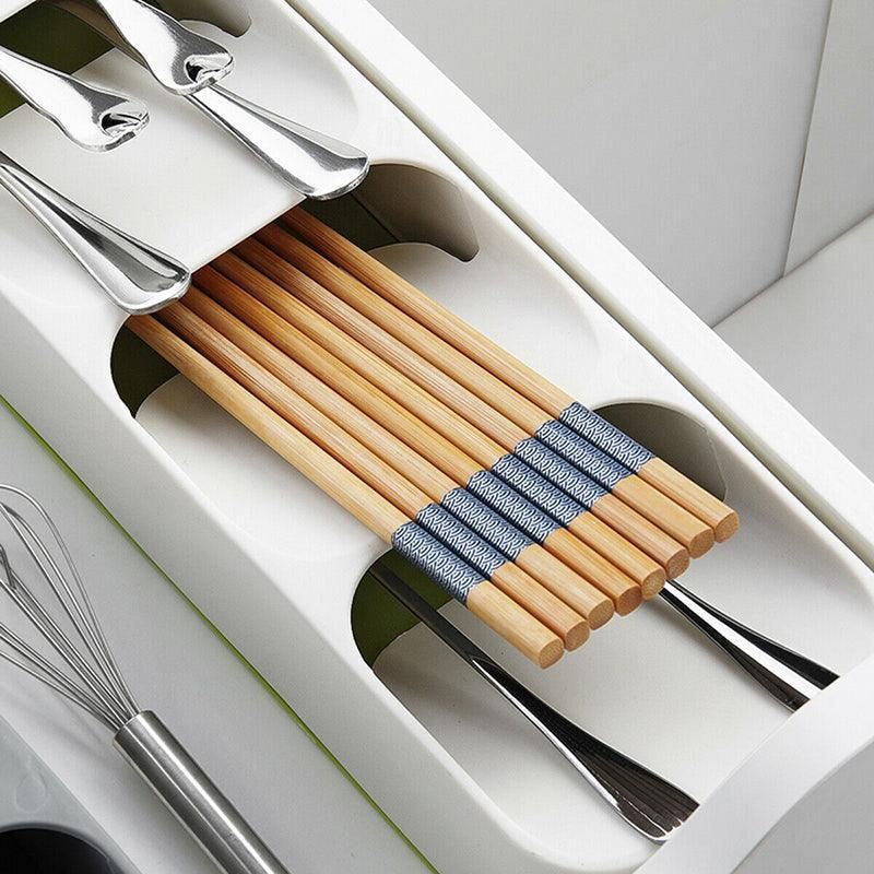 Kitchen Drawer Utensil Cutlery Tray Organizer Insert Spoon Fork Knife Divider view 10