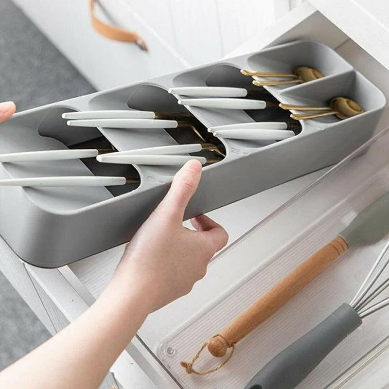 Kitchen Drawer Utensil Cutlery Tray Organizer Insert Spoon Fork Knife Divider view 12