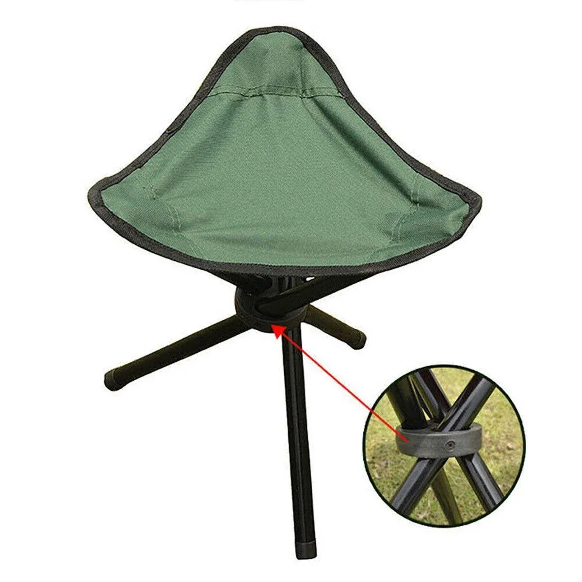 Folding Portable Beach Chair Fishing Stool Outdoor Lightweight Camping Chair - Red view 10