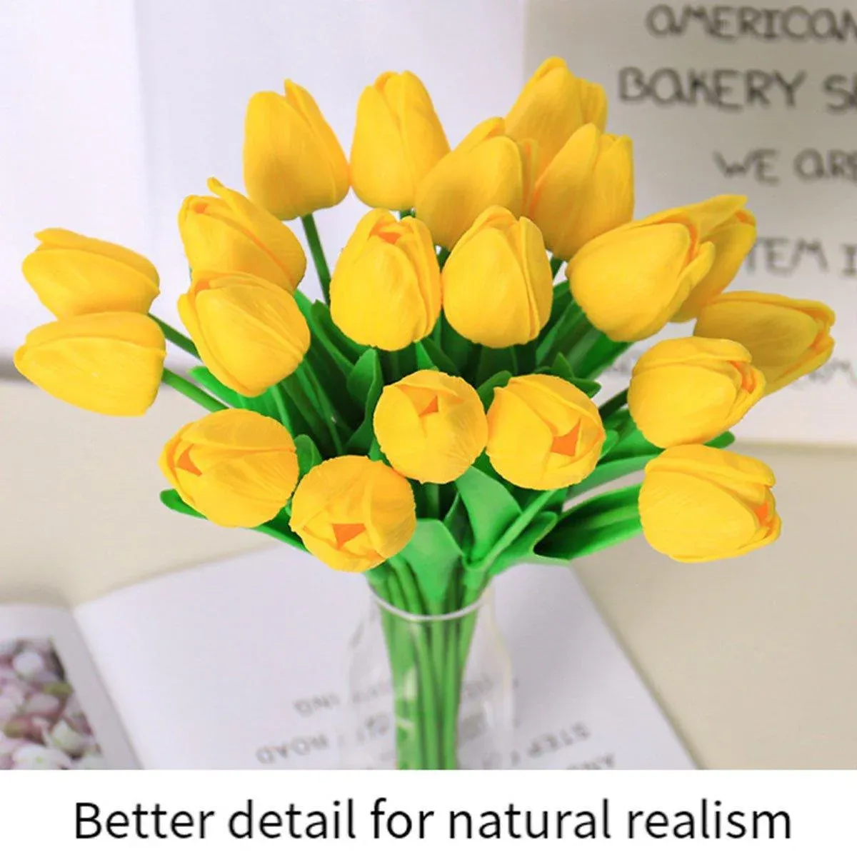 20PCS Real Touch Artificial Tulip Bouquet Fake Flowers for Home Wedding Decor view 5