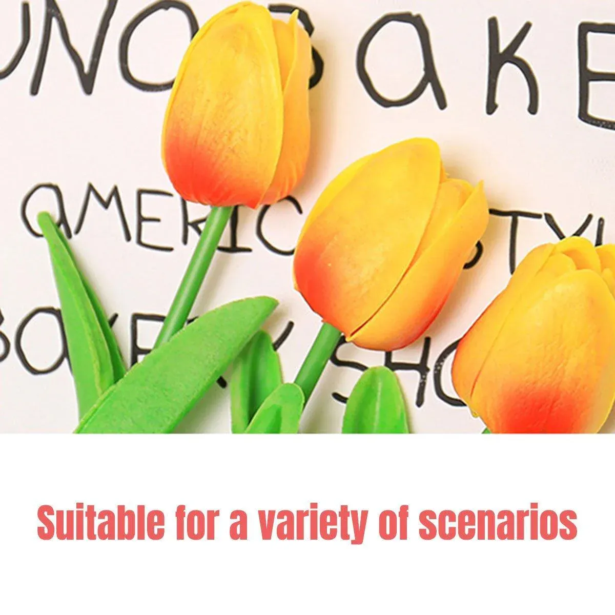 20PCS Real Touch Artificial Tulip Bouquet Fake Flowers for Home Wedding Decor view 6