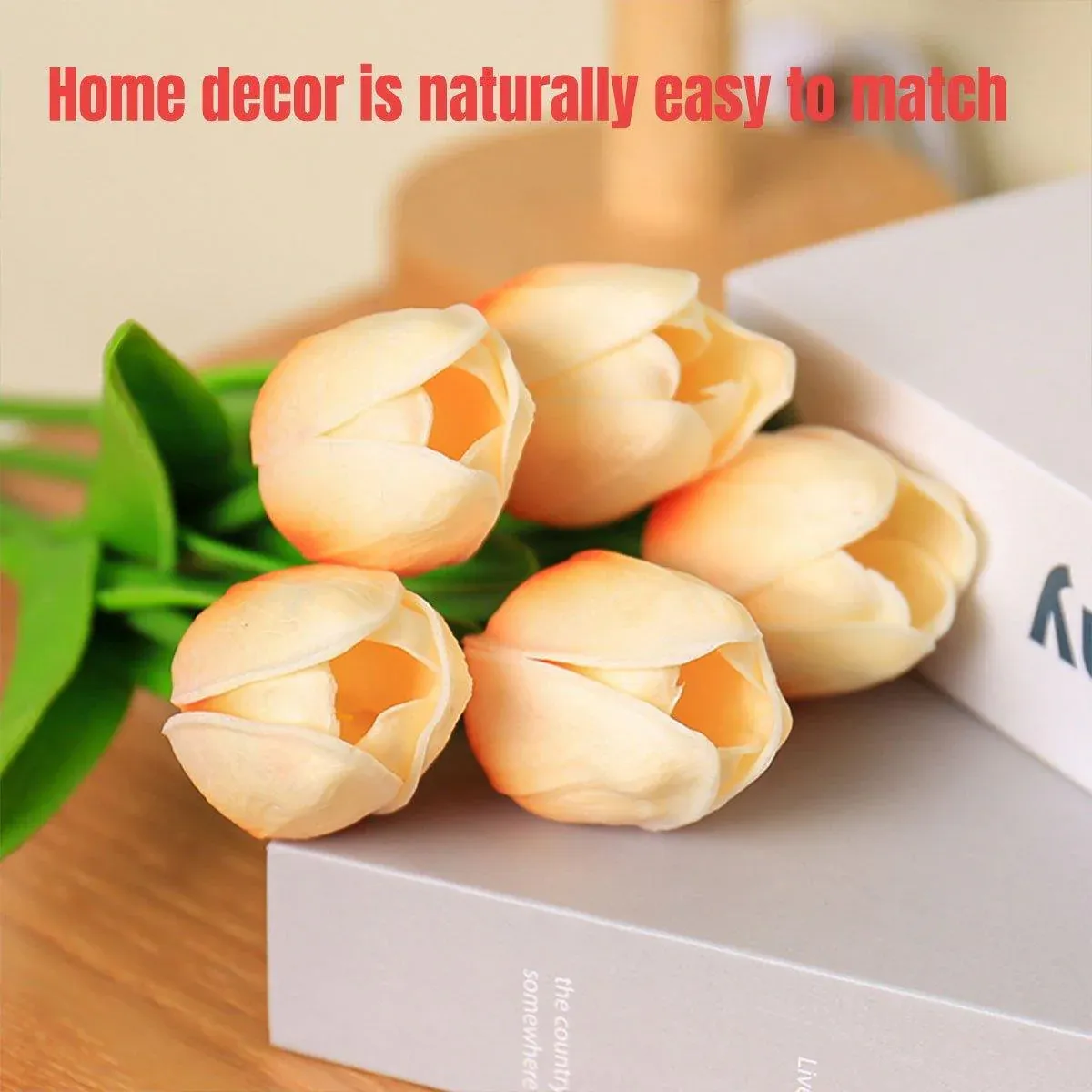 20PCS Real Touch Artificial Tulip Bouquet Fake Flowers for Home Wedding Decor view 7