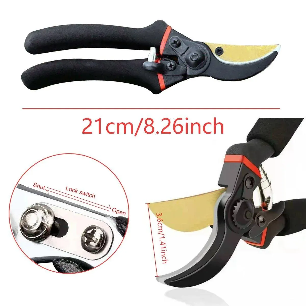 Thickened Branch Scissors Strong Garden Shears Cut Thick Branches Pruning Tools view 3