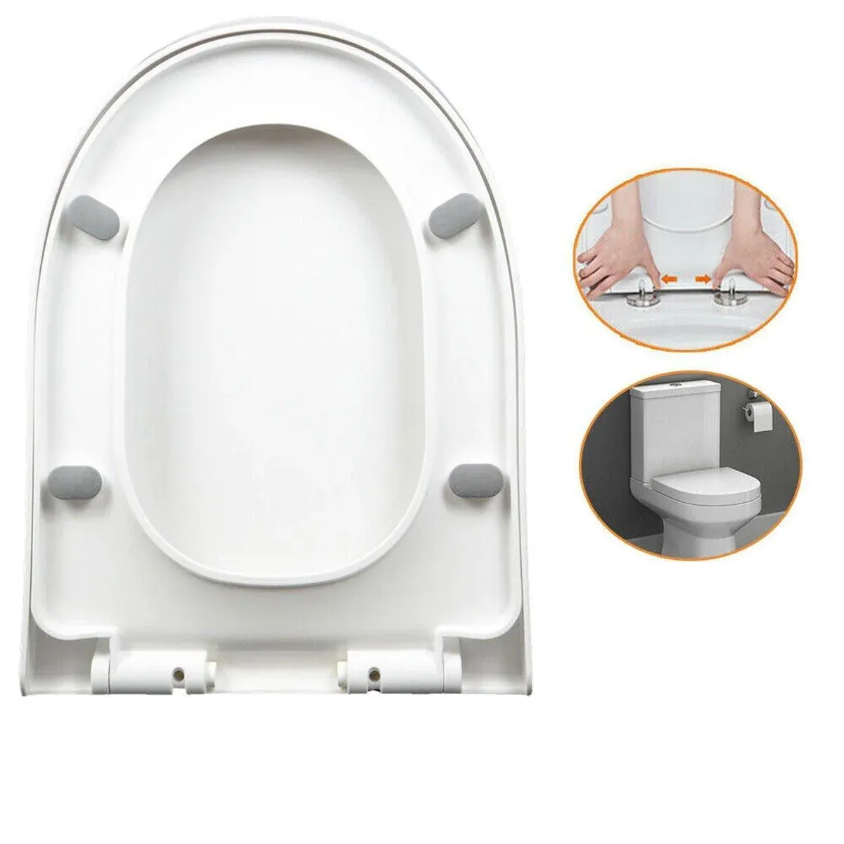 Toilet Seat Cover Universal Toilet Lid Cover Replacement Bathroom Seat Cover view 9