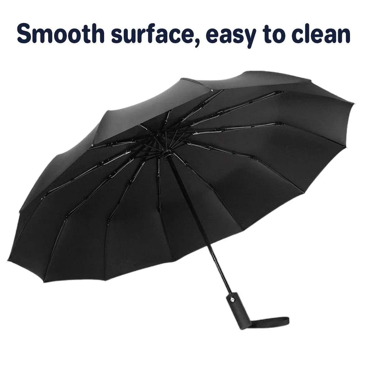Automatic Folding Umbrella 12-Rib Large Windproof Sunshade for Men and Women view 5