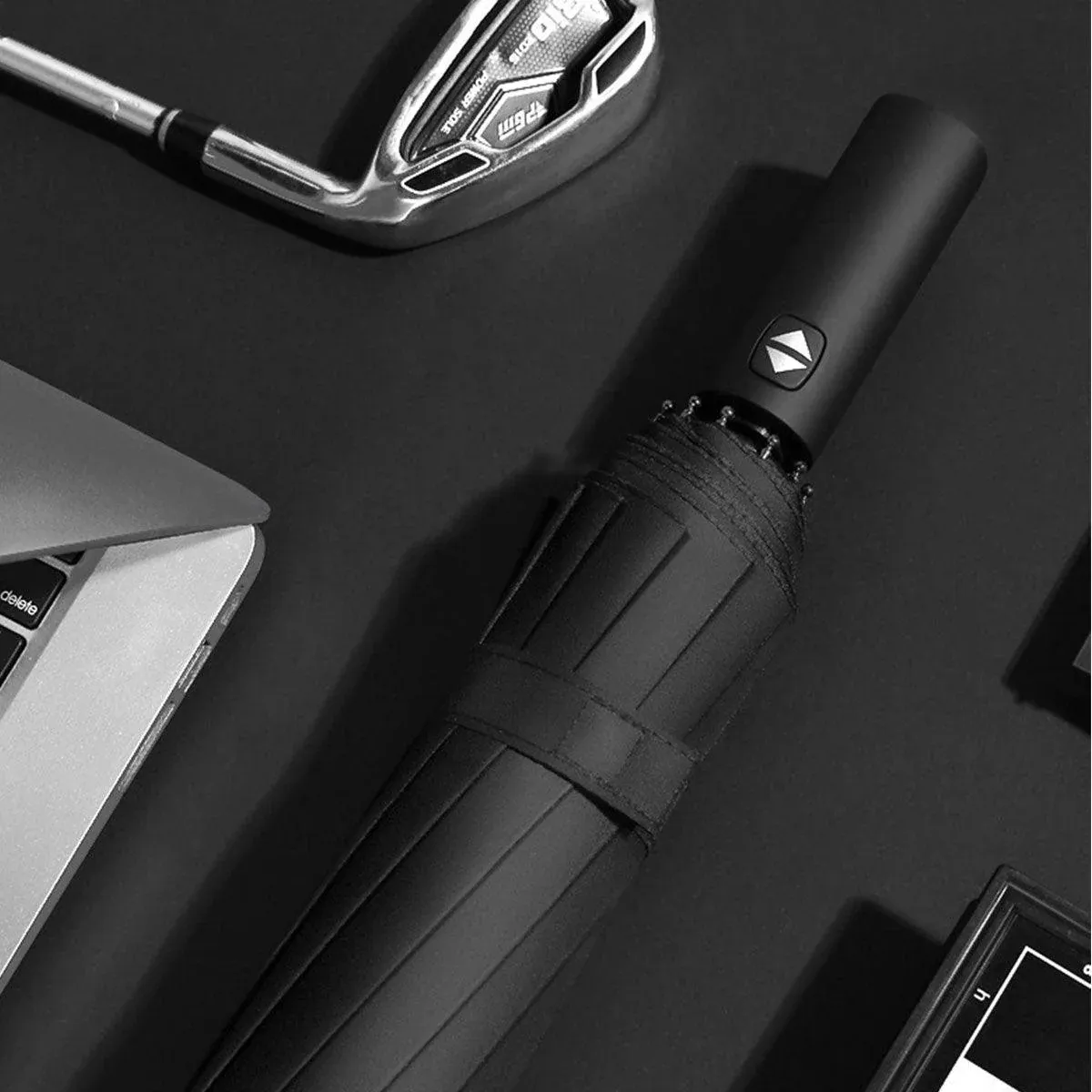 Automatic Folding Umbrella 12-Rib Large Windproof Sunshade for Men and Women view 9