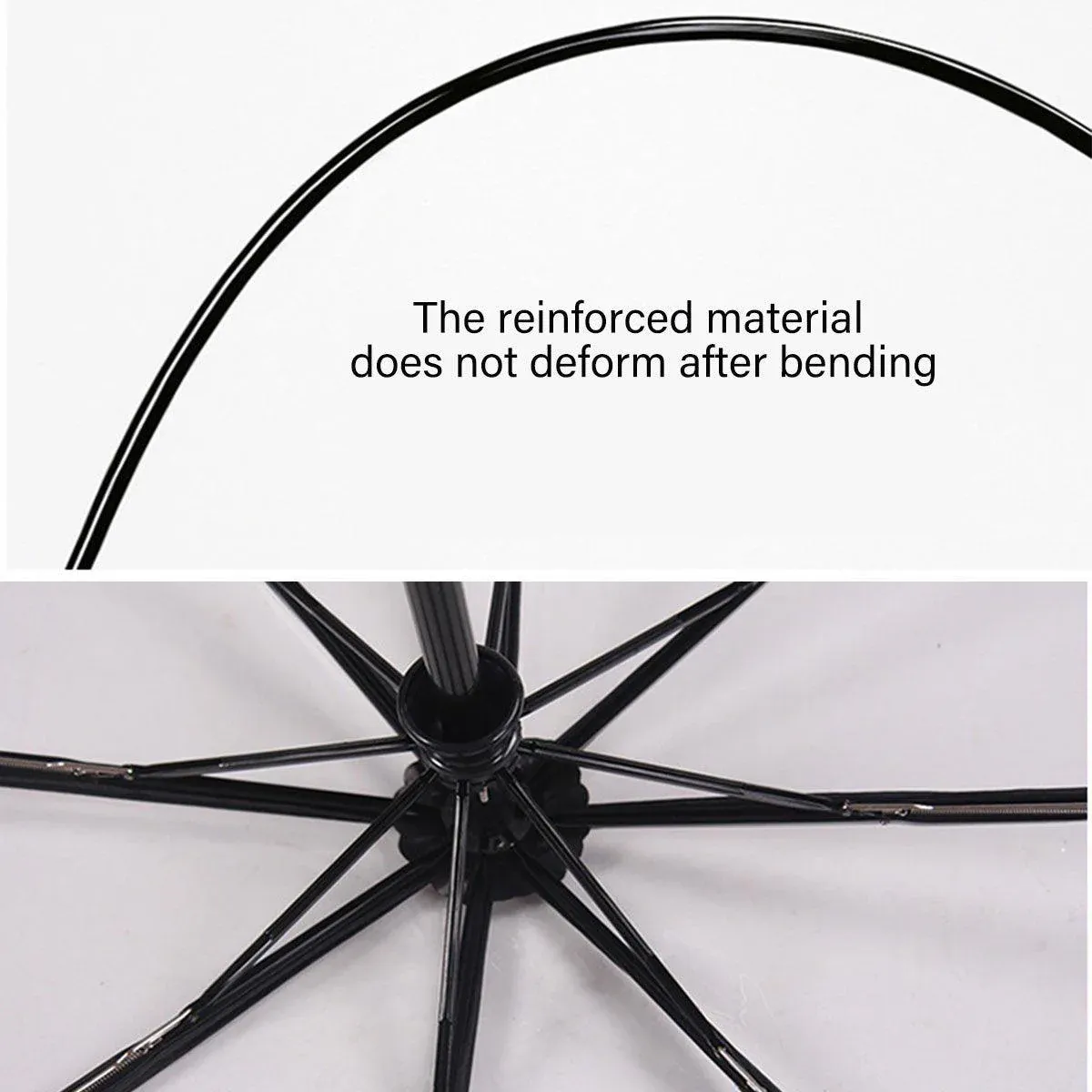 Transparent Folding Umbrella Compact Tri Fold Design Clear Rain Protection view 10