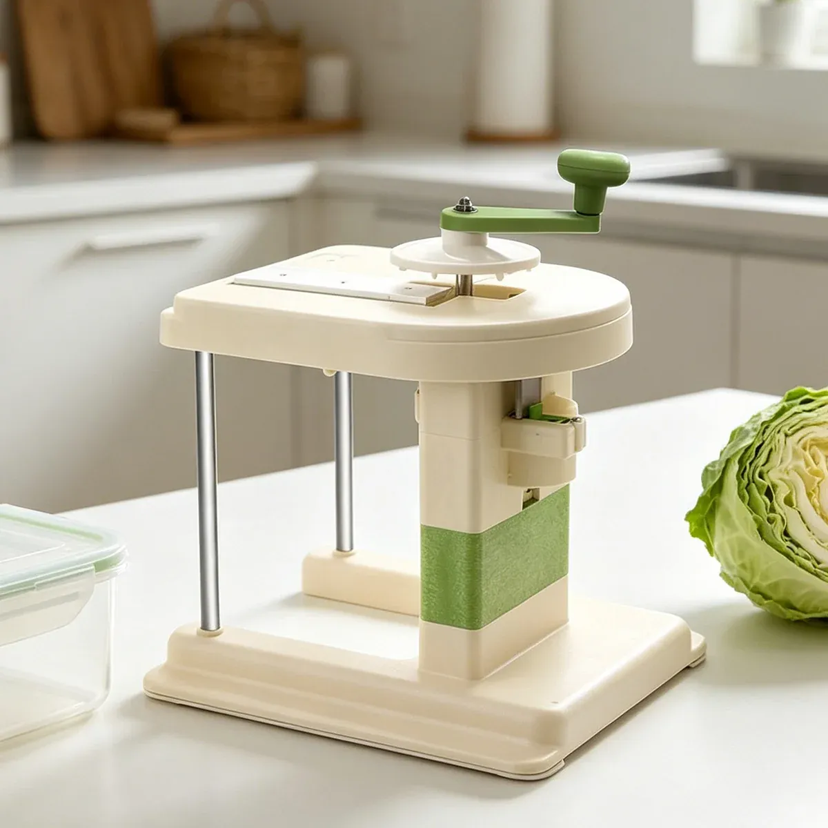 Hand Crank Vegetable Cutter Shredder Cabbage Slicer Household Grater Tool view 5