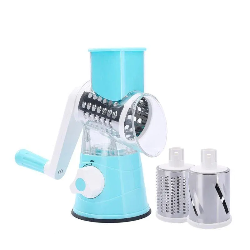 Kitchen Vegetable Fruit Slicer Cutter Shredder Food Manual Rotary Grater view 3