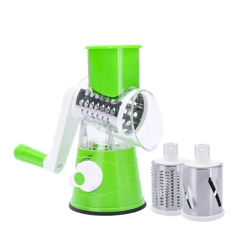 Kitchen Vegetable Fruit Slicer Cutter Shredder Food Manual Rotary Grater