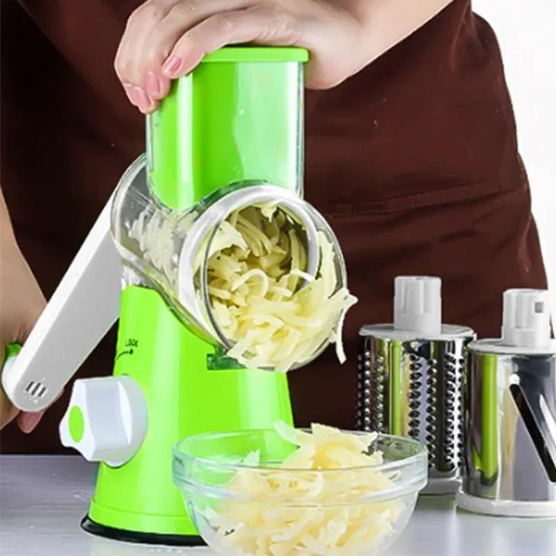 Kitchen Vegetable Fruit Slicer Cutter Shredder Food Manual Rotary Grater view 5
