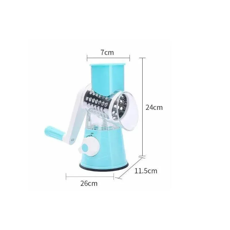 Kitchen Vegetable Fruit Slicer Cutter Shredder Food Manual Rotary Grater view 6