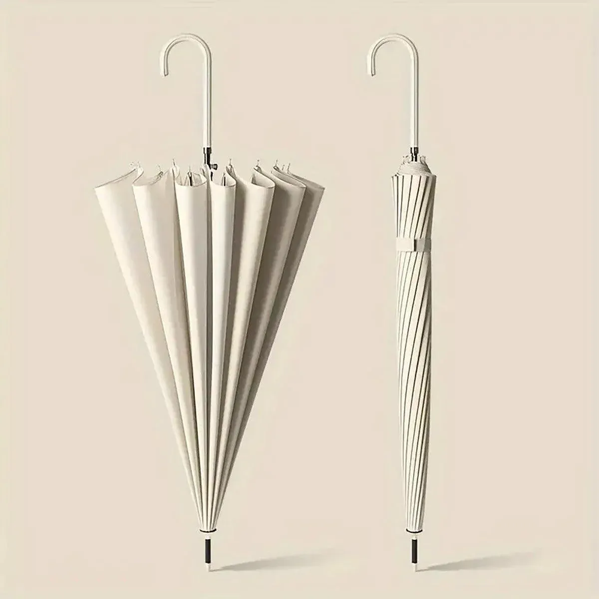 Large 16 Bone Automatic Umbrella Unisex Long Handle Dual Use Rain Sun Umbrella view 14