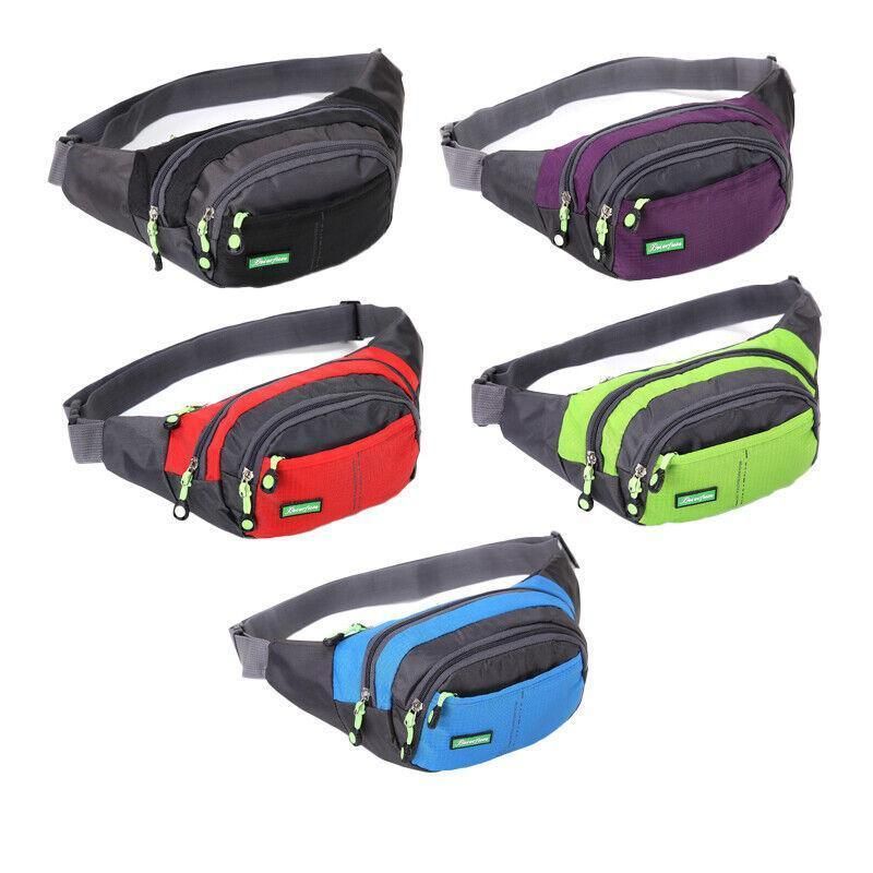 Fanny Pack Zip Pouch Hiking Climbing Sport Bum Waist Bag - Purple view 3