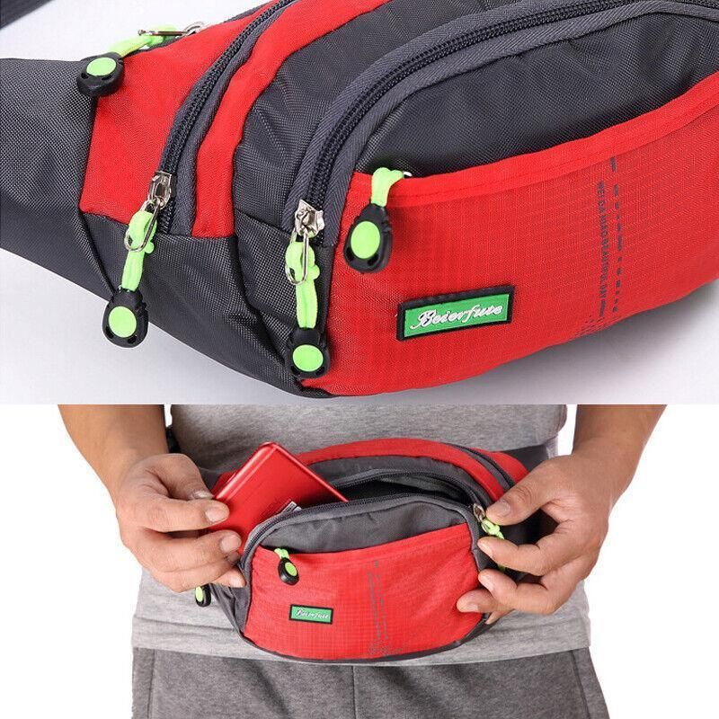 Fanny Pack Zip Pouch Hiking Climbing Sport Bum Waist Bag - Purple view 10