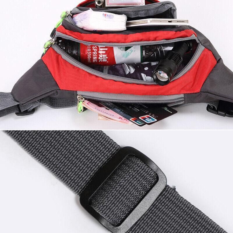 Fanny Pack Zip Pouch Hiking Climbing Sport Bum Waist Bag - Purple view 11