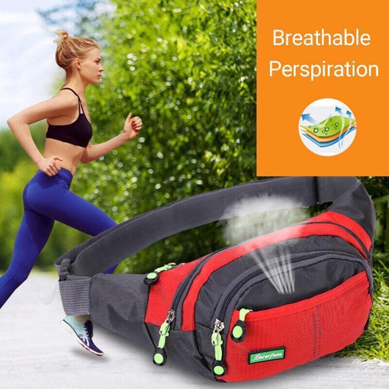 Fanny Pack Zip Pouch Hiking Climbing Sport Bum Waist Bag - Purple view 12