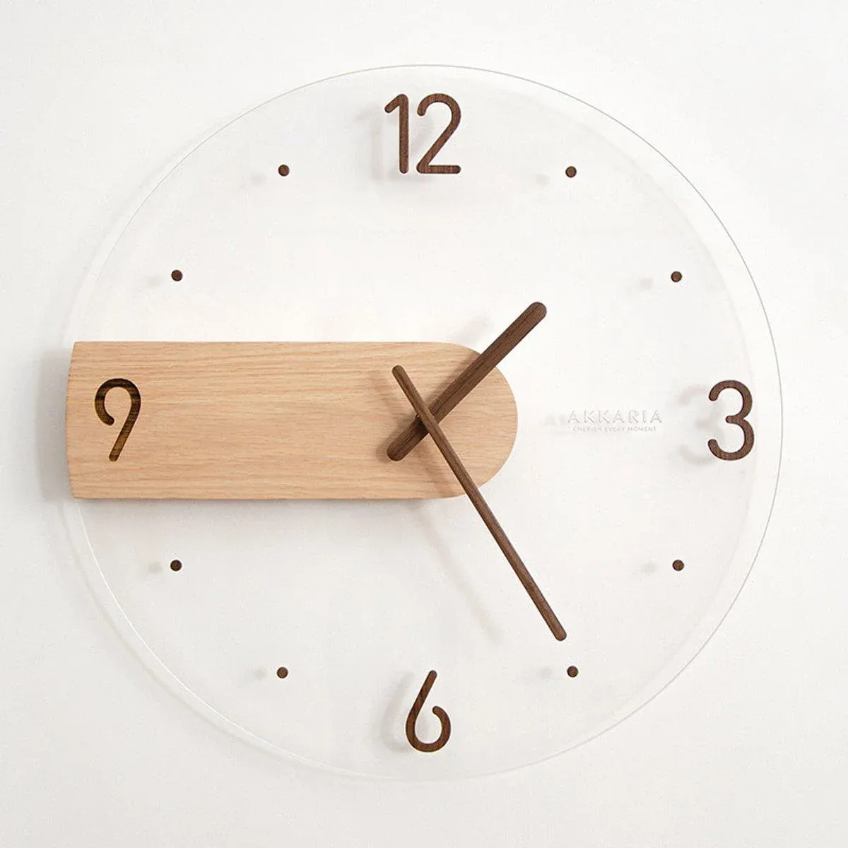 Modern Solid Wood Wall Clock Decorative Home Clock for Living Room Bedroom view 10
