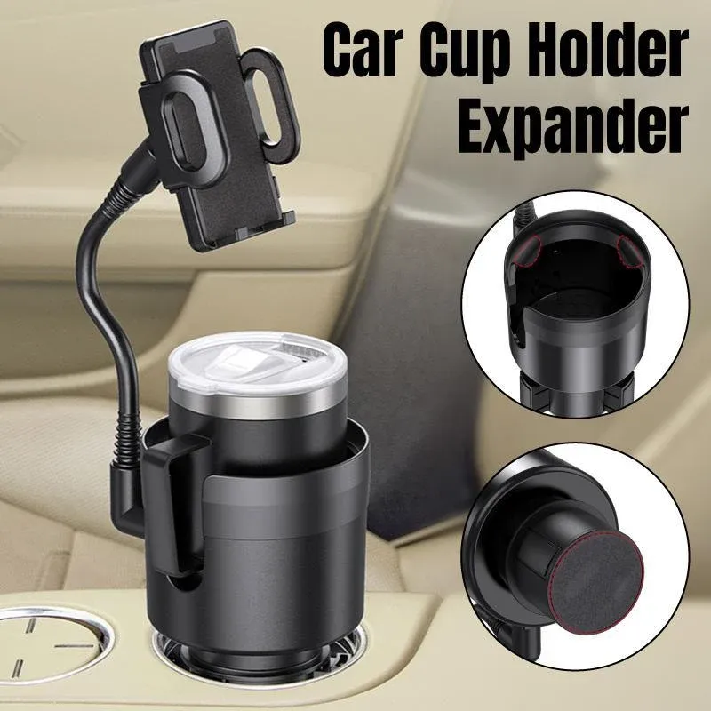 2 in 1 Car Phone Holder and Cup Holder Drink Organiser Water Bottle Holder — image 1