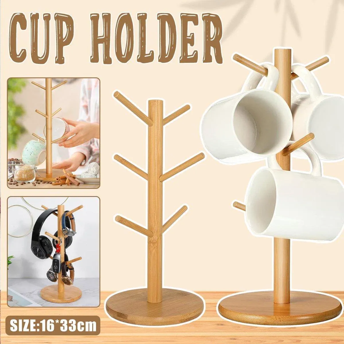 Household Cup Holder Water Cup Rack Drain Storage Coffee Mug Glass Hanger