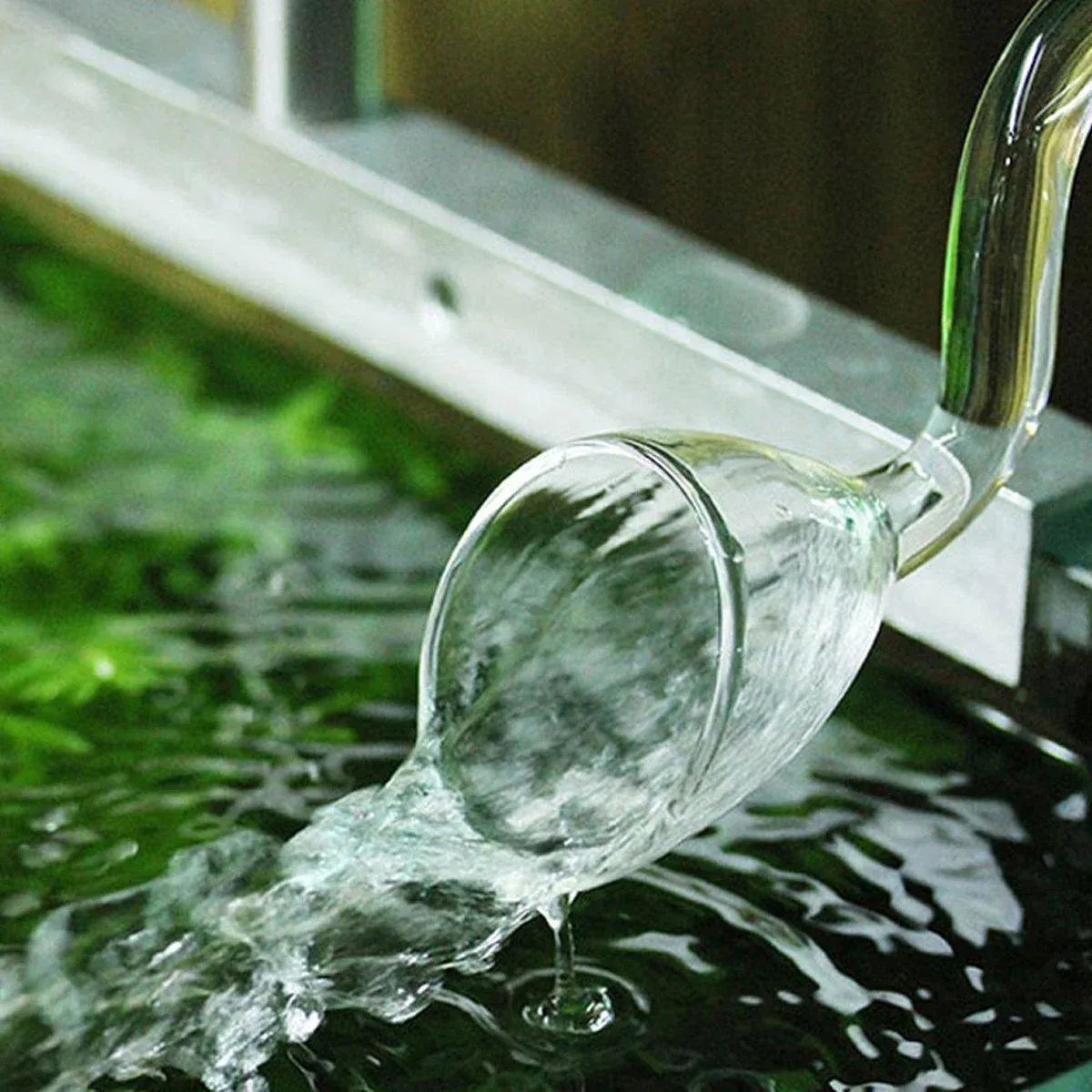Aquarium Glass Inlet Outlet Pipe Fish Tank Filter Oil Film Remover Plant view 11