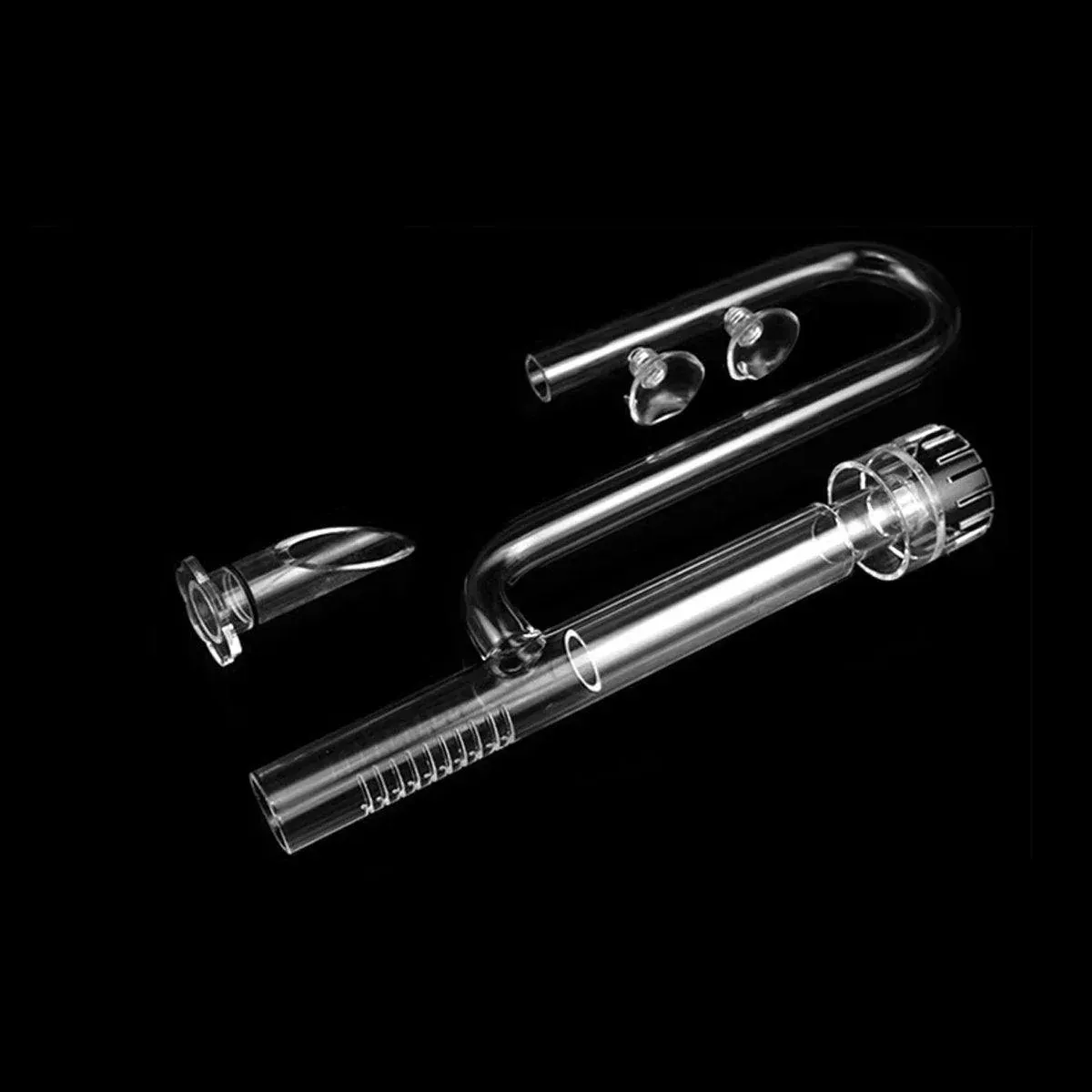 Aquarium Glass Inlet Outlet Pipe Fish Tank Filter Oil Film Remover Plant view 13