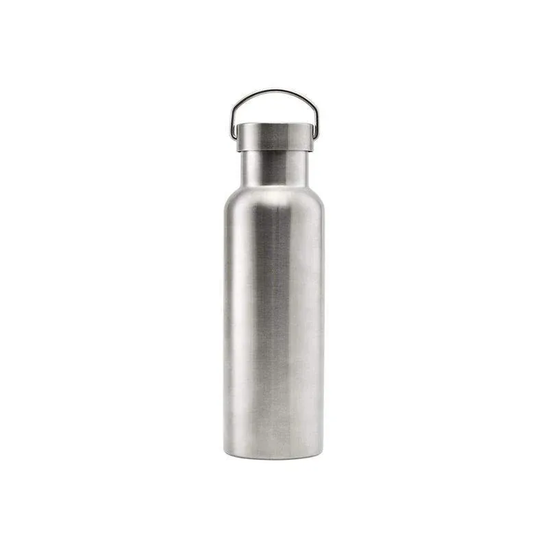 500/750/1000Ml Stainless Steel Water Bottle Motivational Sports Drink Cup — image 1