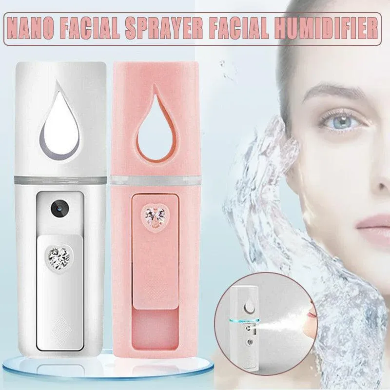L2 Mini Nano Facial Mister With Top Mirror Rechargeable Cool Mist Sprayer Au view 2