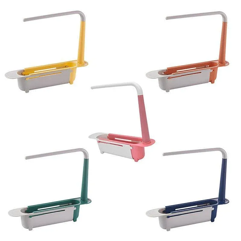 Telescopic Sink Rack Holder Expandable Storage Drain Basket Home Kitchen Tools view 3