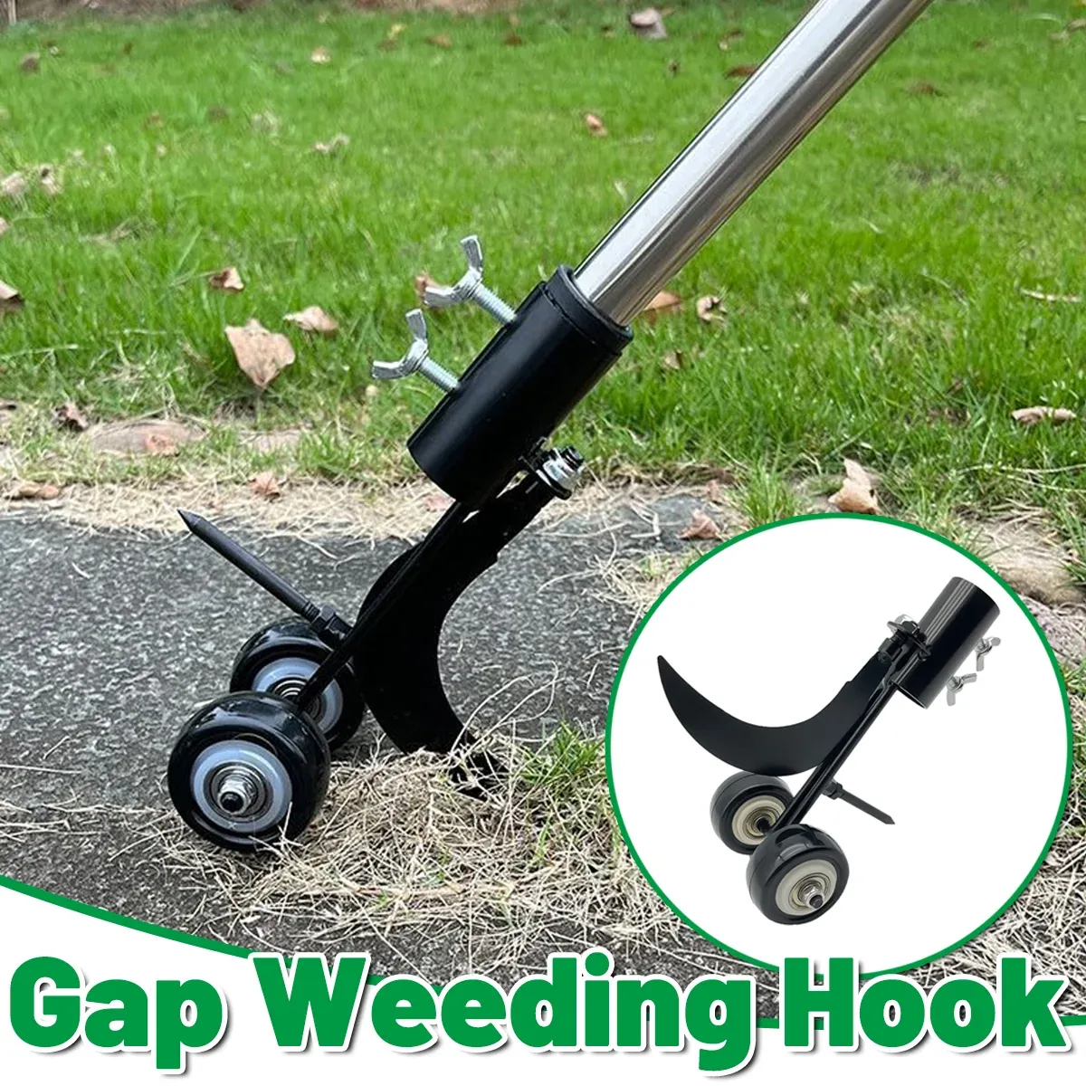 Weed Puller Tool Adjustable Crevice Weeding Cleaner Hand Tool For Garden Lawn — image 1