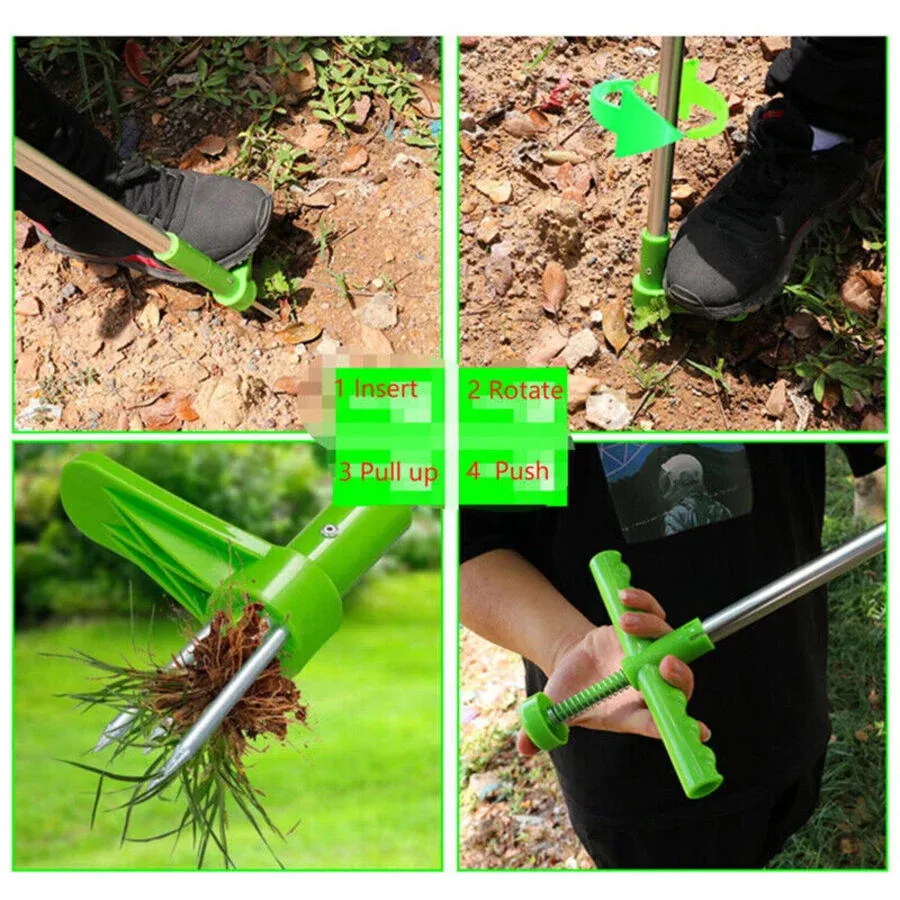 Weed Puller Garden Golves Claws Weeder Twister Twist Pull Lawn Root Remover Tool view 4