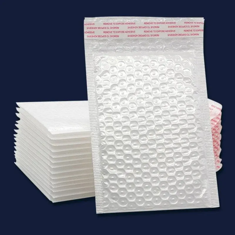 25PCS Poly Bubble Mailers Envelope Padded Bag White Cushioned Satchel 15 Sizes view 5