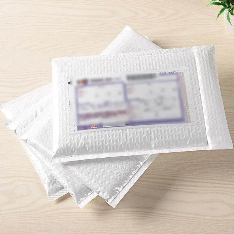 25PCS Poly Bubble Mailers Envelope Padded Bag White Cushioned Satchel 15 Sizes view 6