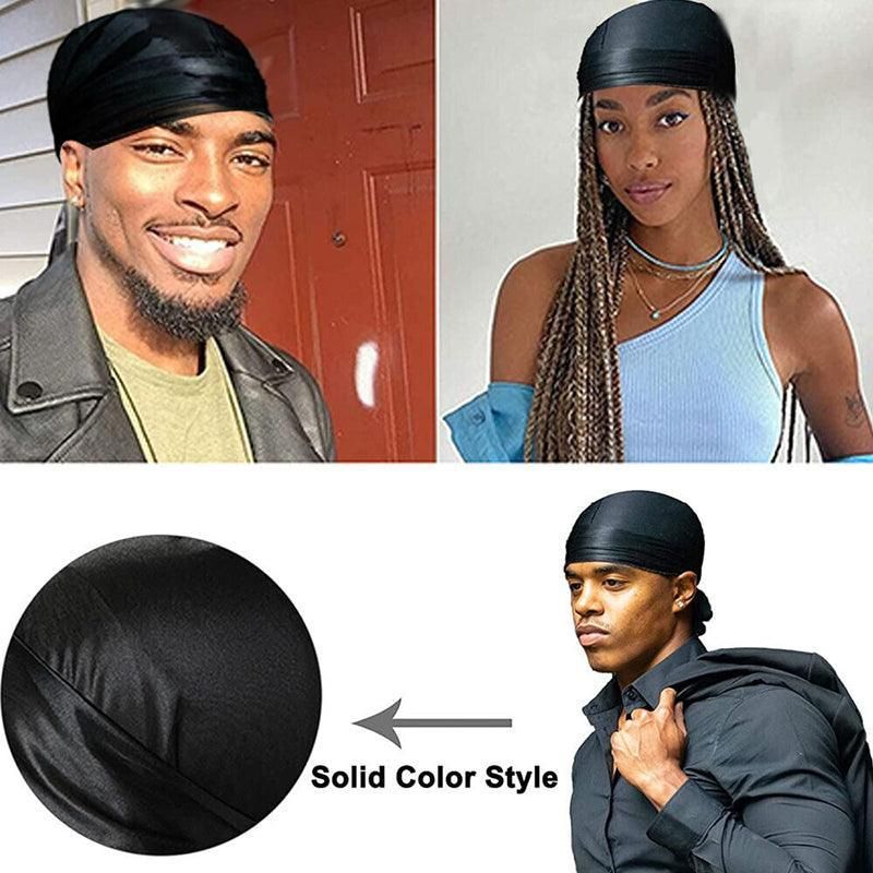 Velvet Durag Silky Hat Cap Men Women Premium Designer Doo Rag Wave Silk view 7