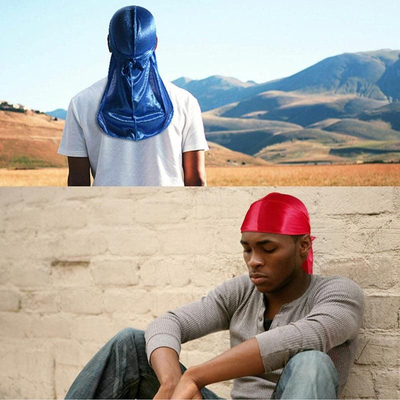 Velvet Durag Silky Hat Cap Men Women Premium Designer Doo Rag Wave Silk view 12
