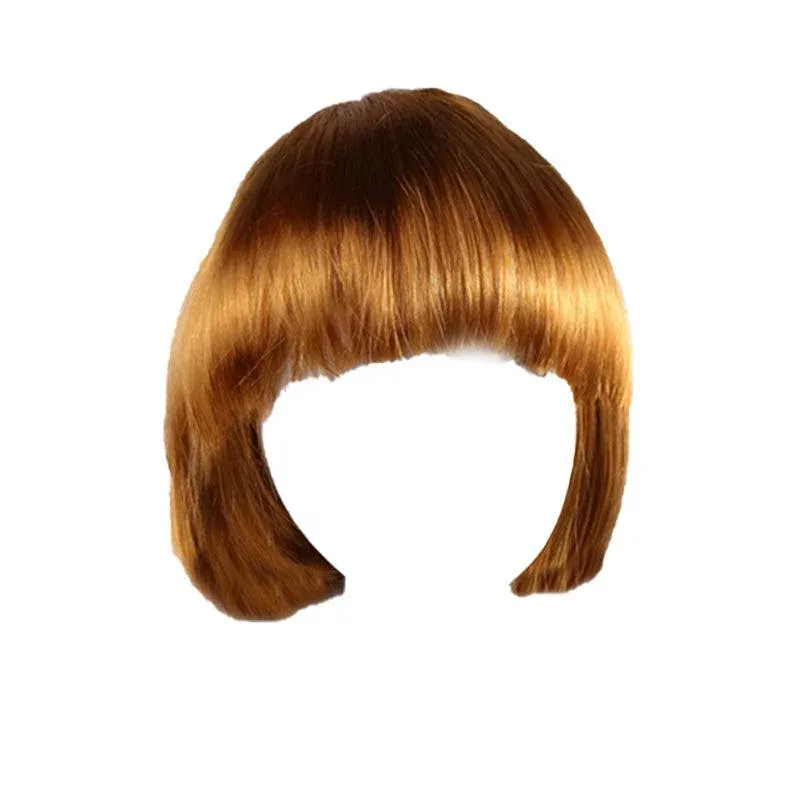 Short Bob Wig with Bangs for Women Synthetic Cosplay Party Hair in 14 Colours