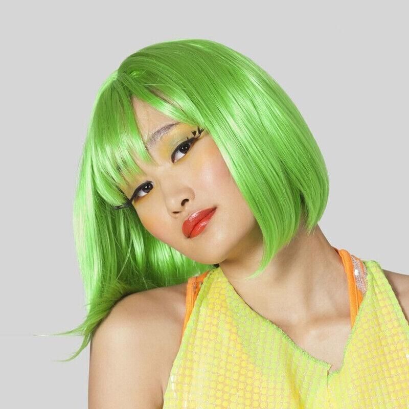 Short Bob Wig with Bangs for Women Synthetic Cosplay Party Hair in 14 Colours view 7