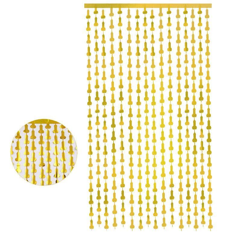 Metallic Tinsel Curtain 2m x 1m Hens Party Backdrop Foil Fringe Hanging Decor