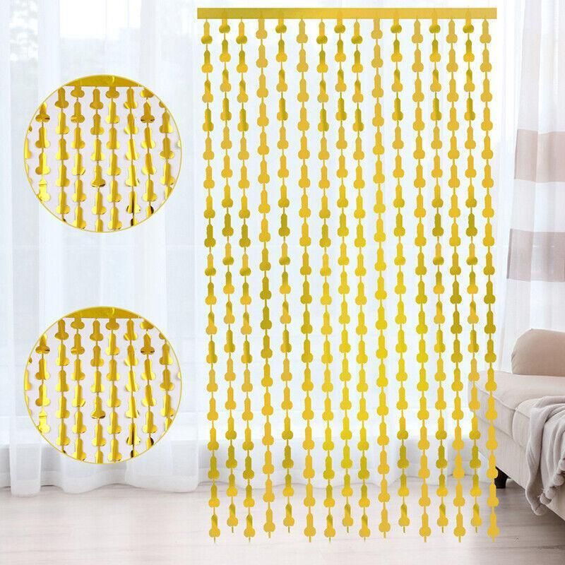 Metallic Tinsel Curtain 2m x 1m Hens Party Backdrop Foil Fringe Hanging Decor view 8