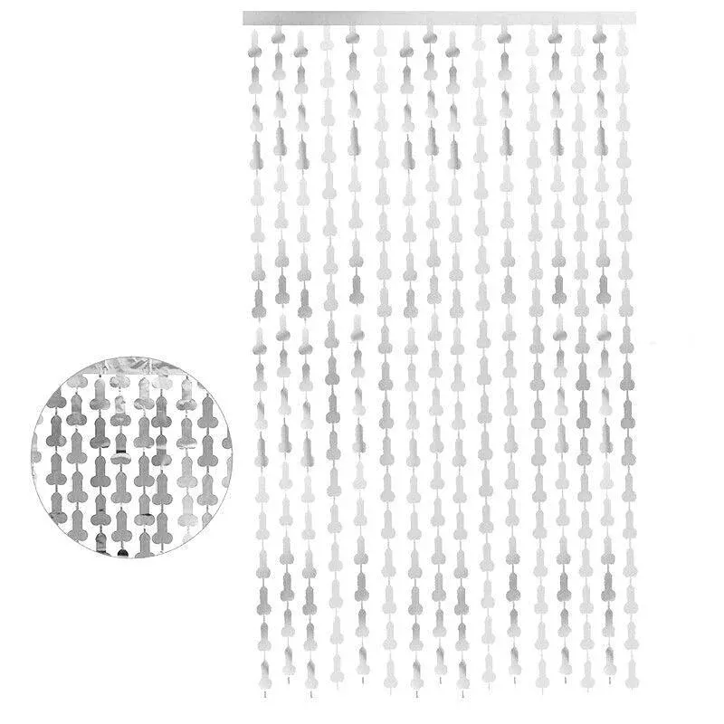 Metallic Tinsel Curtain 2m x 1m Hens Party Backdrop Foil Fringe Hanging Decor view 13